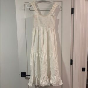 Elegant White Tiered Dress